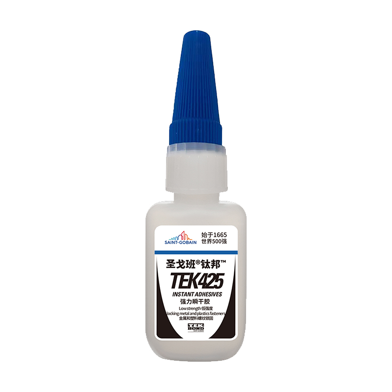 圣戈班甲基瞬干胶TEK425-20g-无色透明